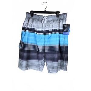 Kanu Surf mens Flex Swim Trunks, Avalon Black/Aqua, X-Large US